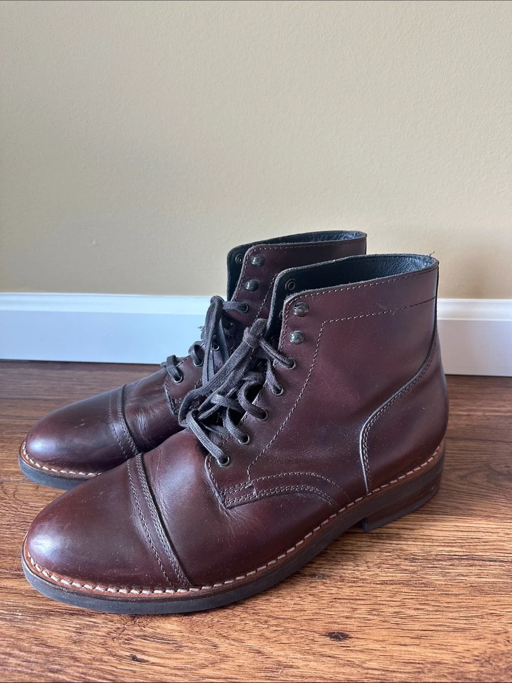 Thursday Boot Company Mens Captain Brown Leather Lace Up Ankle Boots Size US 11